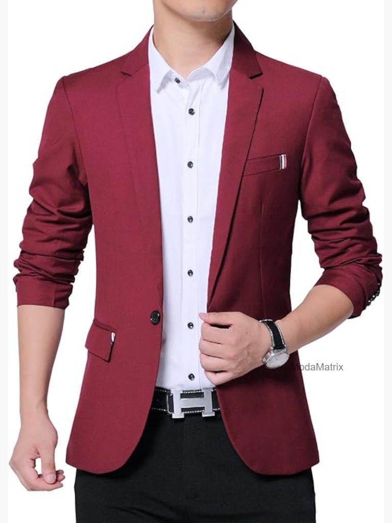 Lightweight One Button Blazer Jacket Casual Business Sport Coat